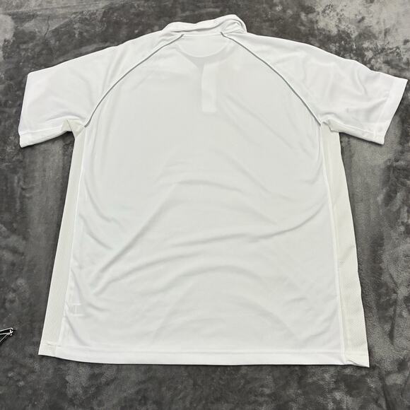 Alo Mens Polo Size 2XL White Golf Coolfit Performance Short Sleeve Breathable - Picture 5 of 9